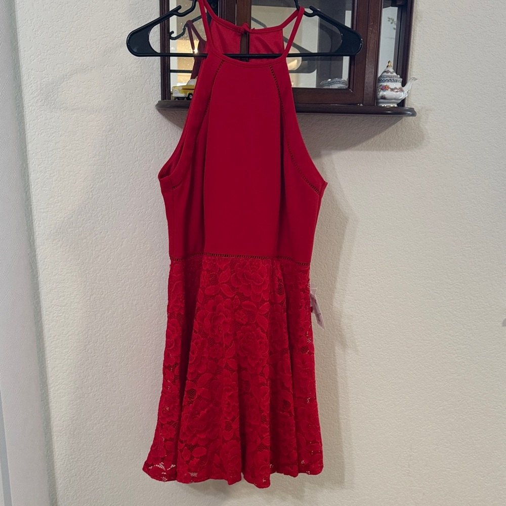 B Darlin Red Lace Dress